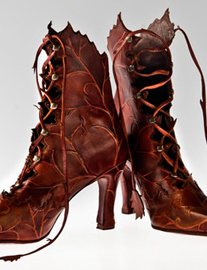 Leaf ankle boots