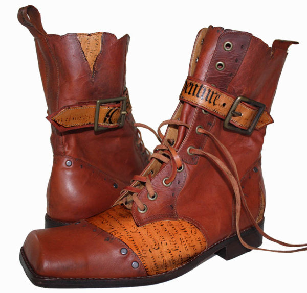 steampunk leather boots