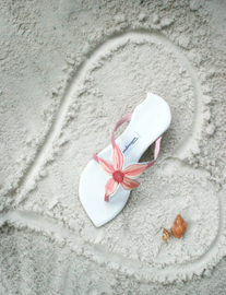 Hand painted frangipani sandals