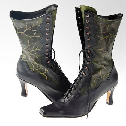 Victorian leaf boots – Pendragon Shoes