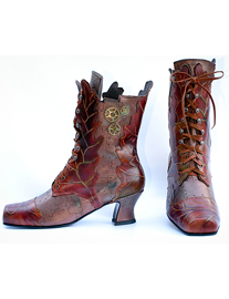 Steampunk leaf boots